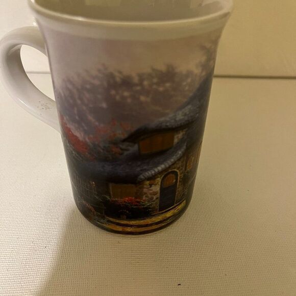 Thomas Kinkade Painter Of Light Lilac Cottage Illuminating Porcelain Mug - Picture 4 of 7